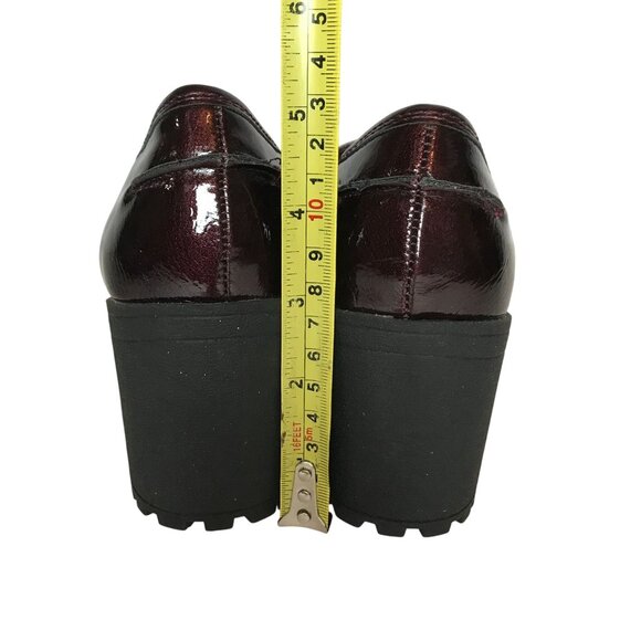 Sun & Stone Maycee Womens Chunky Heel Vegan Shoes 6.5 Burgundy NEW - Picture 8 of 9